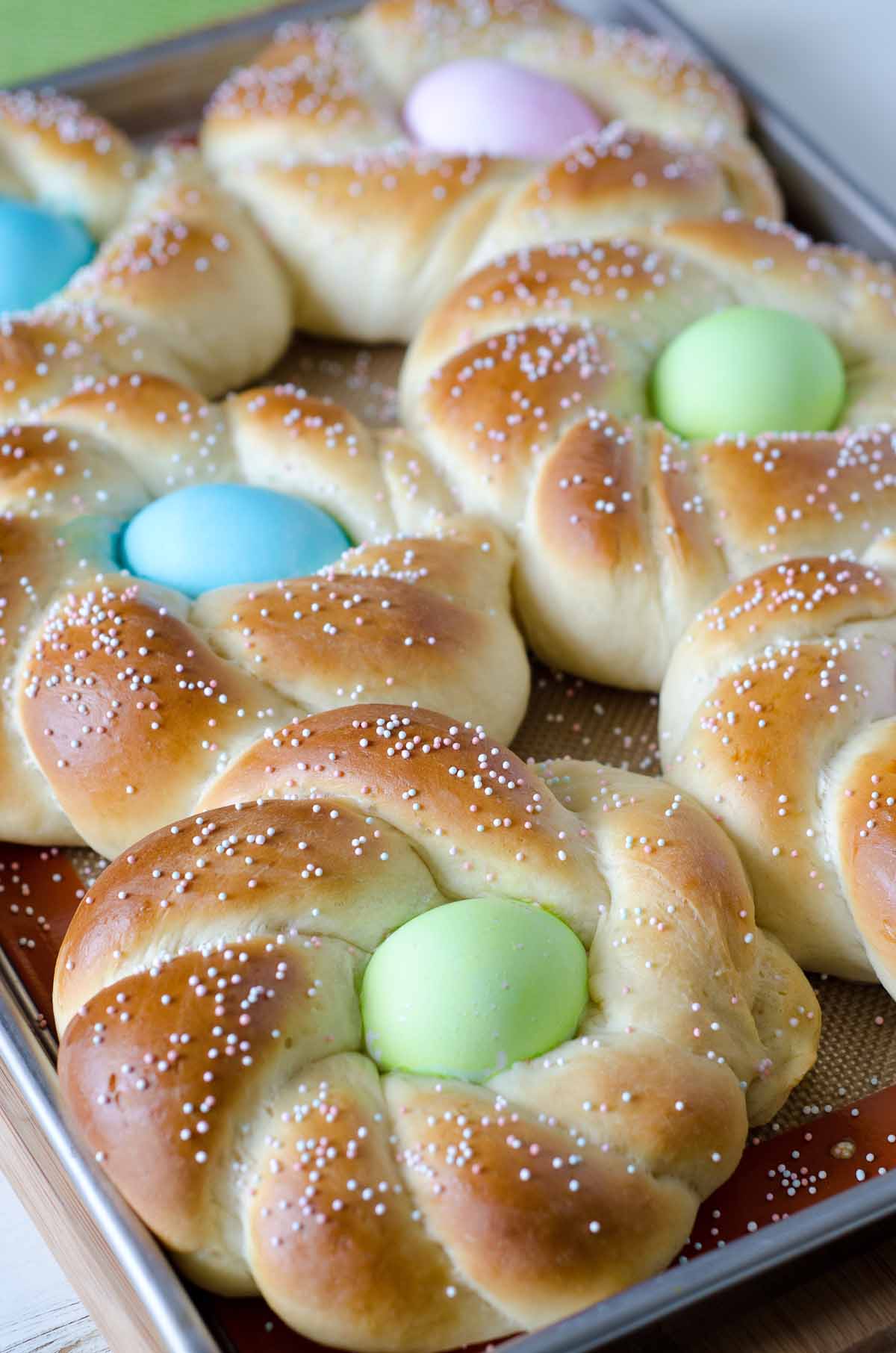 FCN Cuisine Hand Braided Italian Easter Bread — Long or Round, Vanilla or Anise