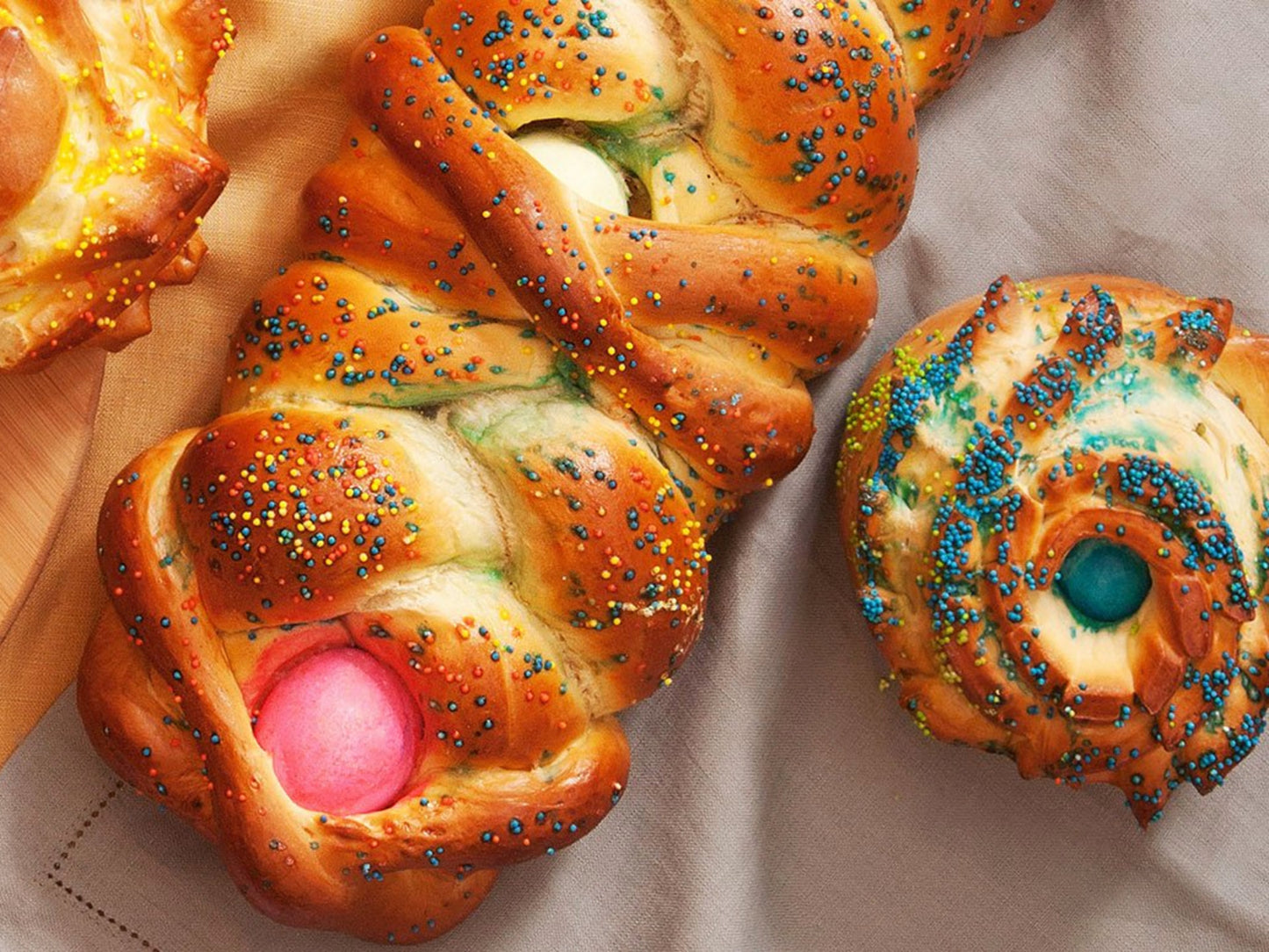 FCN Cuisine Hand Braided Italian Easter Bread — Long or Round, Vanilla or Anise
