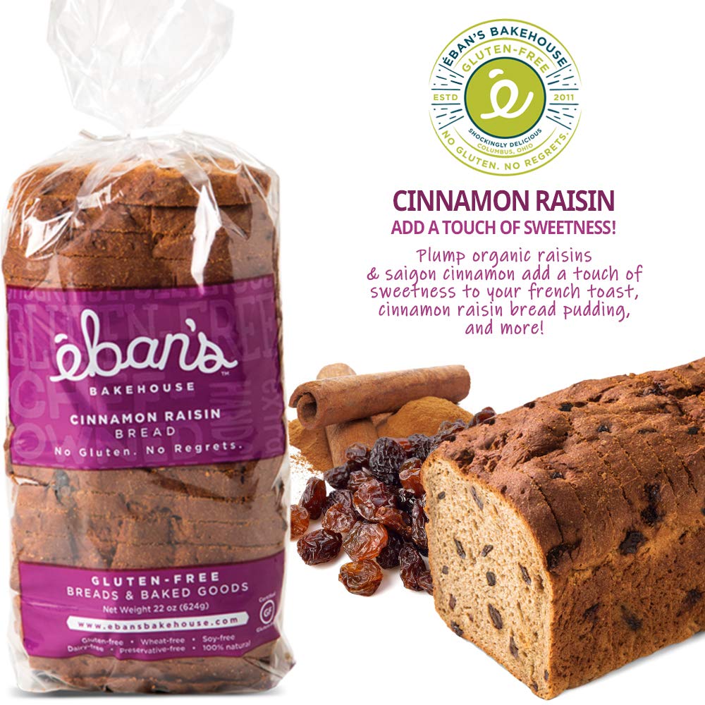 Gluten Free Cinnamon Raisin Bread - 4 Loaves - Eban’s Bakehouse