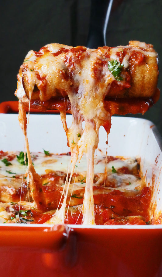 Spinach & Ricotta Eggplant Rollatini