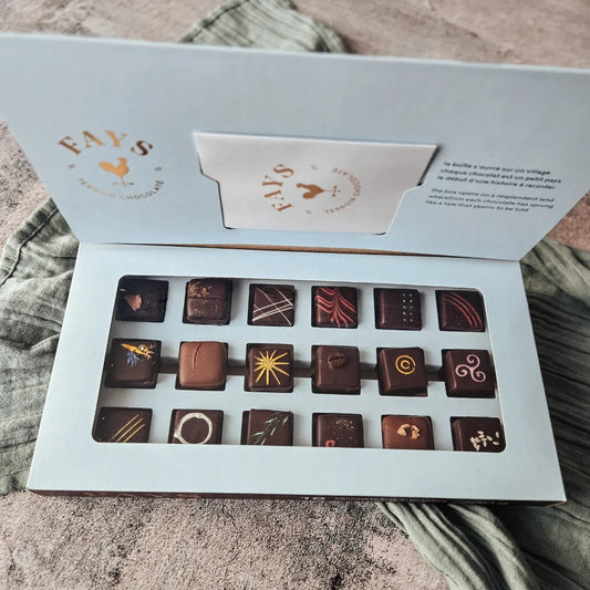 Mathilde Fays Chocolaterie – 18-Piece Artisan Chocolate Discovery Gift Box