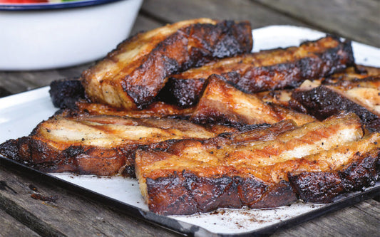 SKIN-ON PORK BELLY STRIPS - 5 - 6 pieces