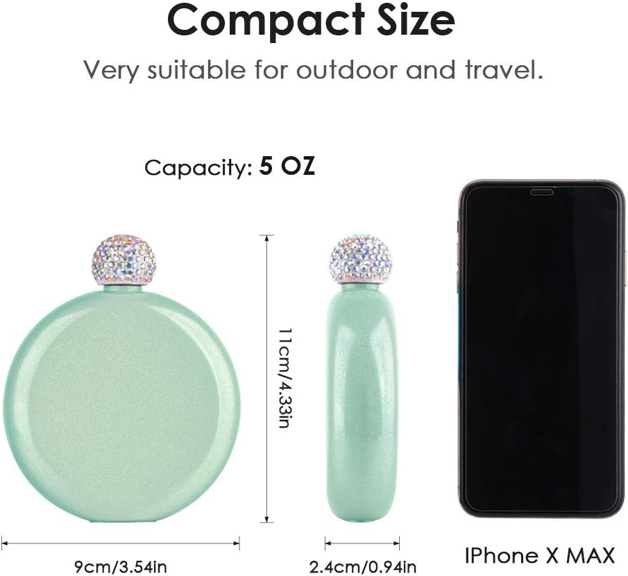 GLITTER FLASK |  SEAFOAM