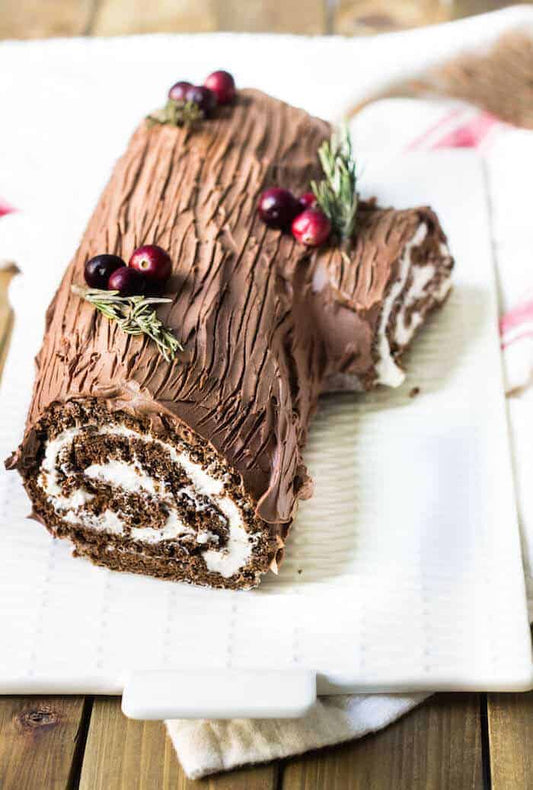 Forrest Yule Log Cake Bûche de Noël