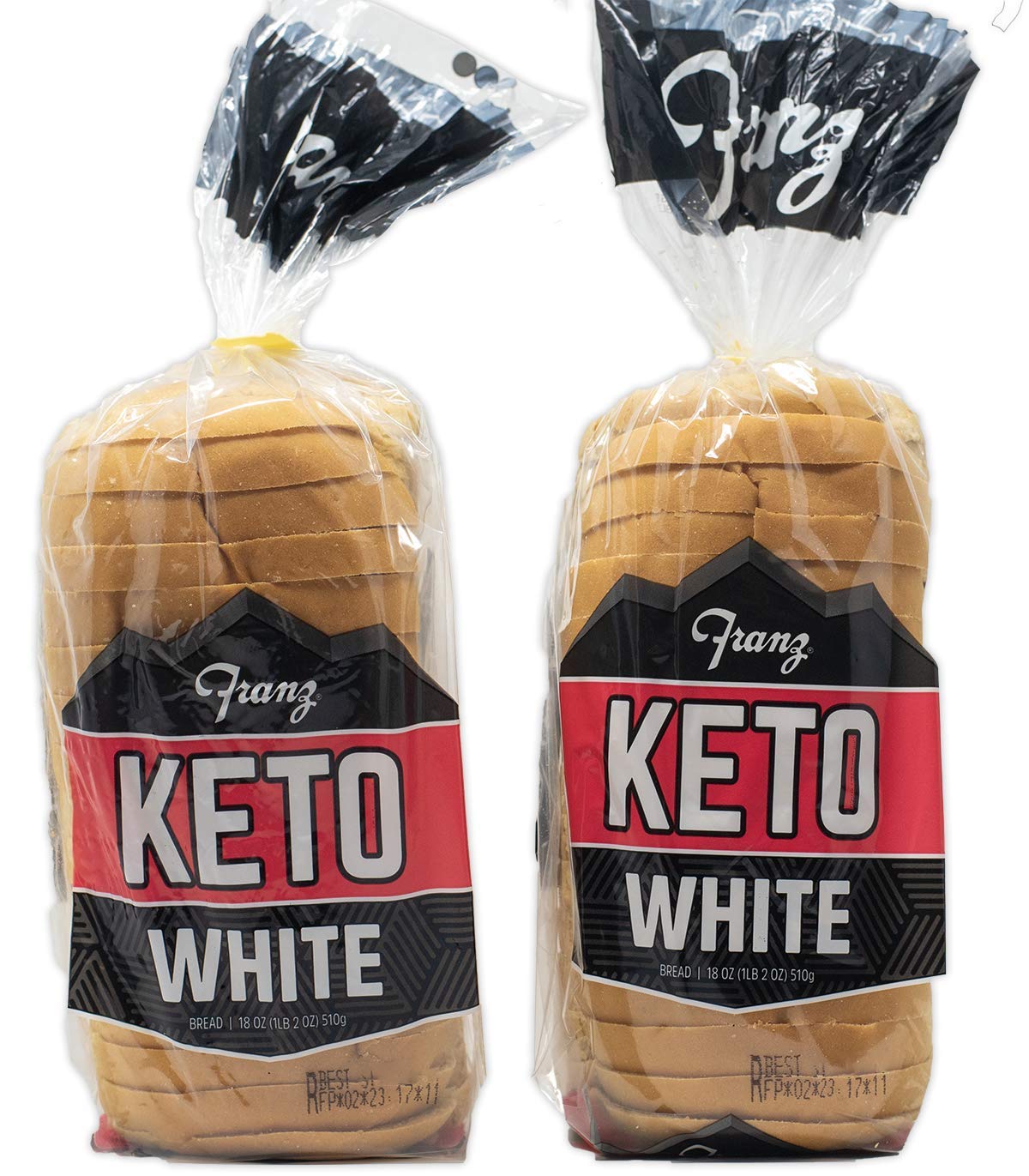 White Keto Bread - Zero NET Carbs - 2 Loaf Pack - Franz