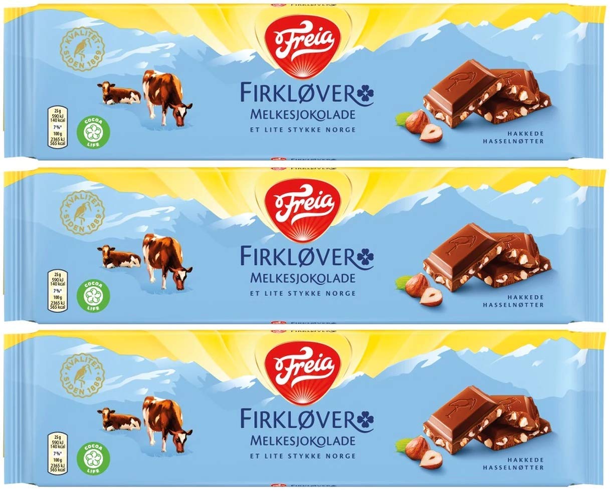 Freia Firkløver Milk Chocolate with Hazelnuts – 200g