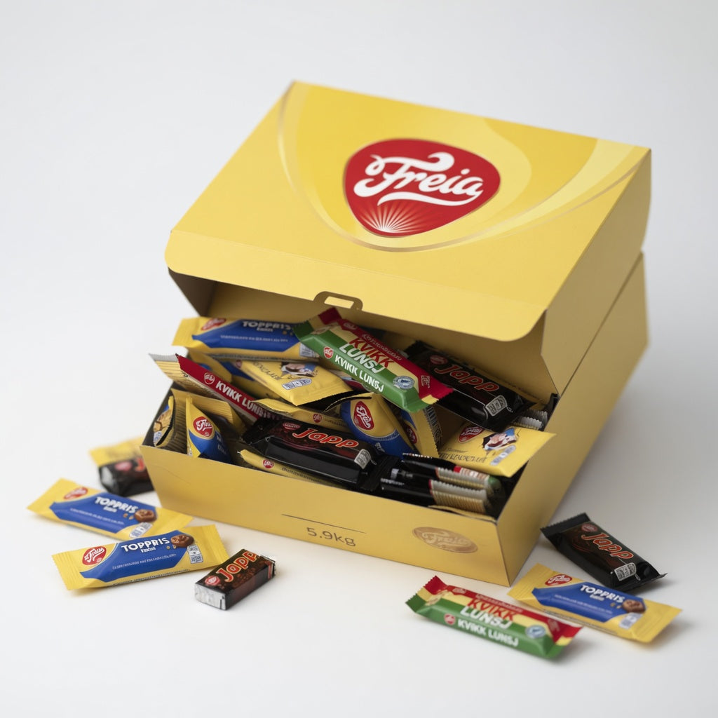 Freia Assorted Chocolate Box, 5.9kg – Norwegian Chocolate Variety Box, 224 bite-sized chocolates