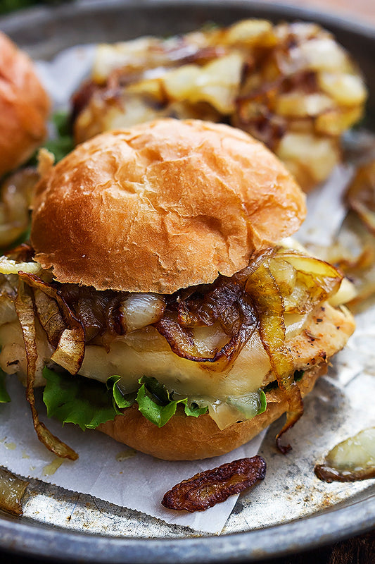 French Onion Chicken Sliders