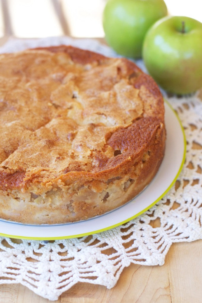 French Apple Custard Cake
