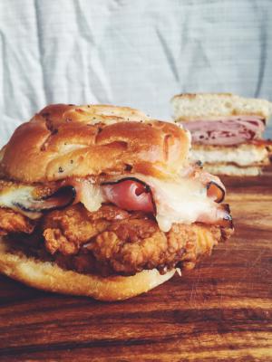 Fried Chicken Cordon Bleu Sandwich