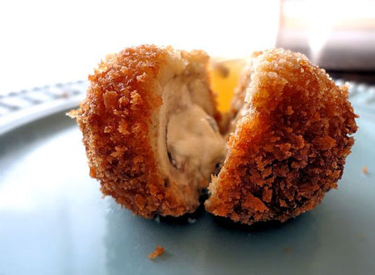 Breaded Stuffed Mushrooms w/ Herbed Cheese - 100 pieces per tray
