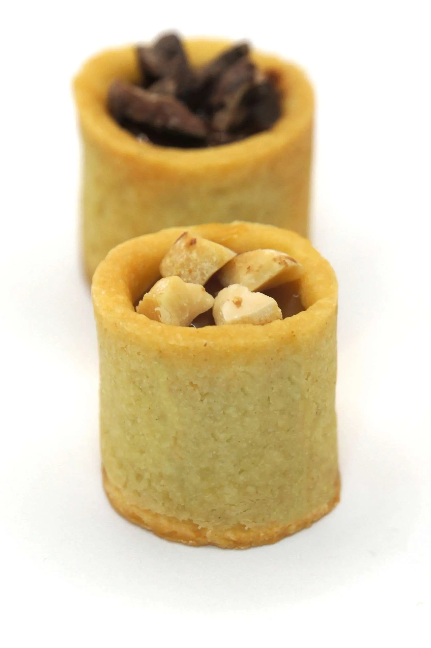 French Mini Tartlets Bites, Caramel or Chocolate - includes 20