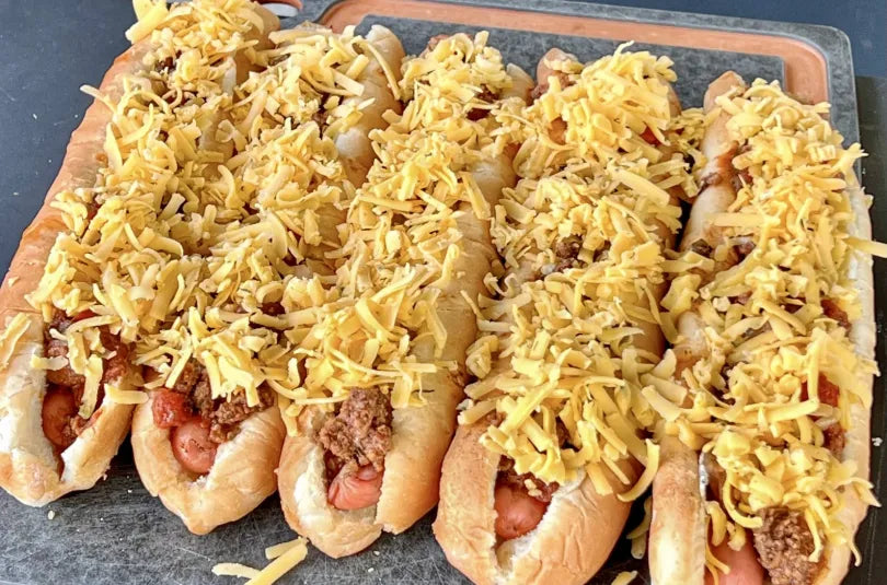 Sliced Foot Long Hot Dog Buns - 10"- 8 per pack - 8/Case