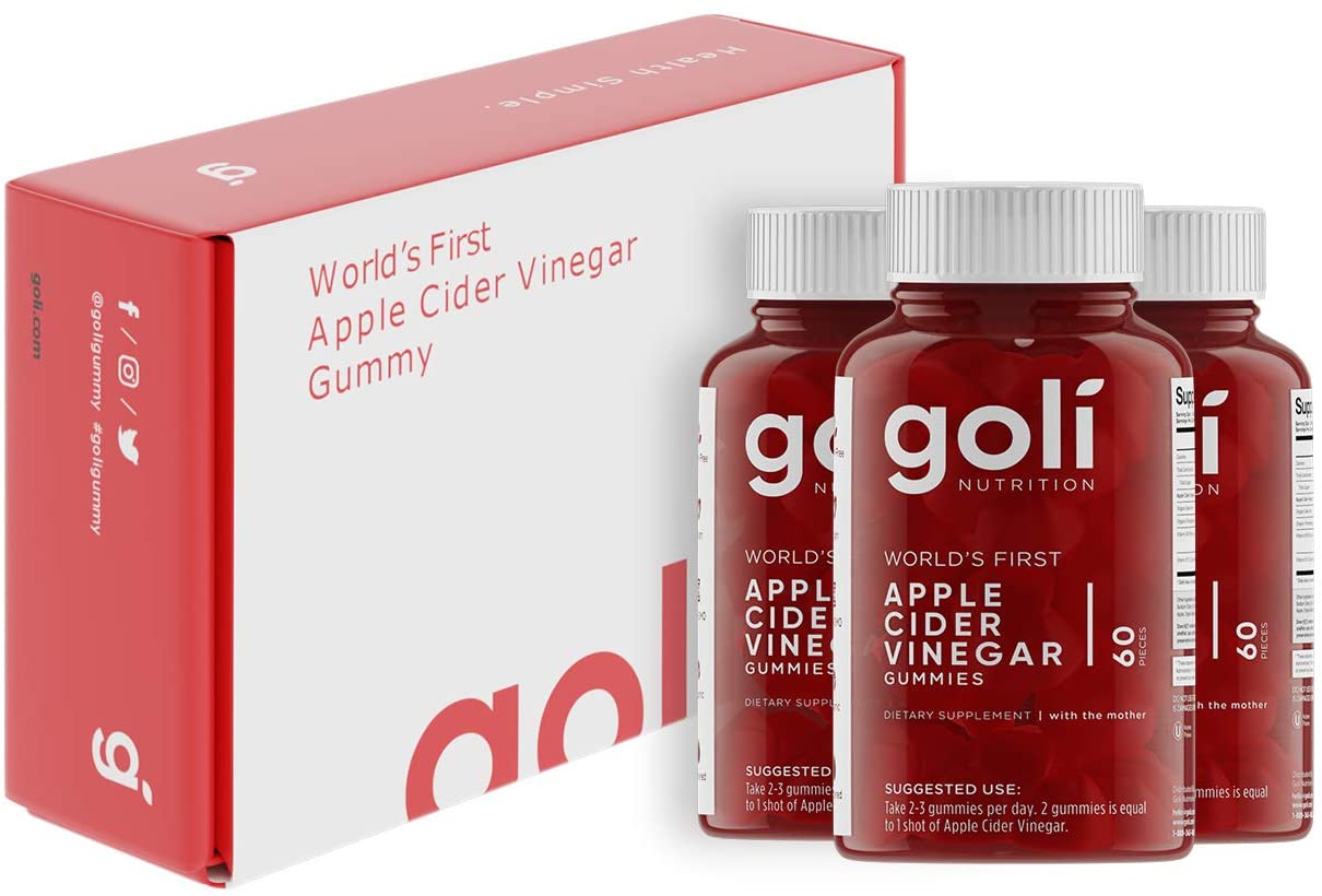 Apple Cider Vinegar Gummy Vitamins by Goli Nutrition - 3 Pack