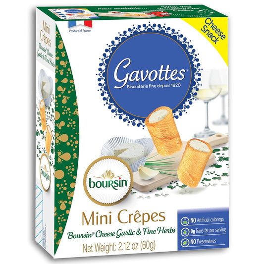 Gavottes French Boursin Cheese Filled Mini Crispy Crepes (2.12 oz)