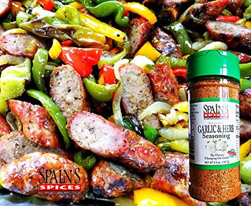 Spain's Gourmet Garlic & Herb Seasoning 5.6 oz - Gluten Free, Sugar Free, No MSG, No GMO