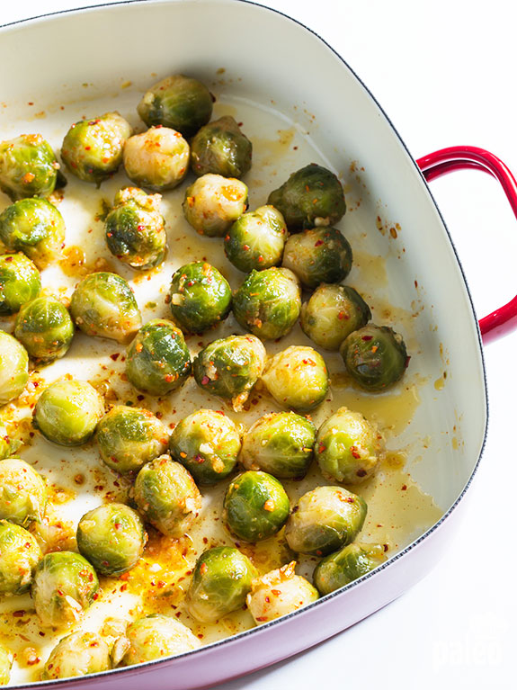 Garlic Roasted Brussels Sprouts