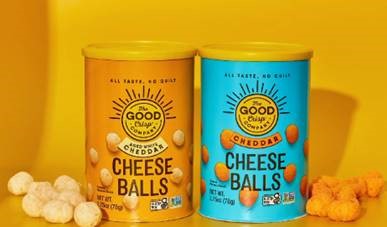 The Good Crisp Company Cheese Balls - Cheddar 2.75 Oz - Pack of 3