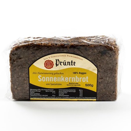 German Sunflower Seed Rye Bread 1.1 lb, Prunte