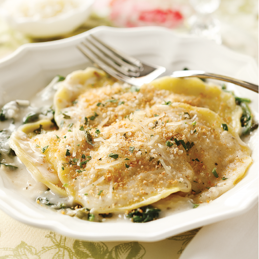 Goat Cheese & Black Truffle Ravioli w/ Creamy Chevre - 20 oz