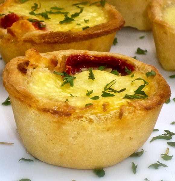 Goat Cheese Quiche - 40 pieces per tray
