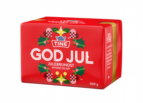 Norwegian Tine Christmas Brunost Julebrunost Brown Cheese - 500 grams