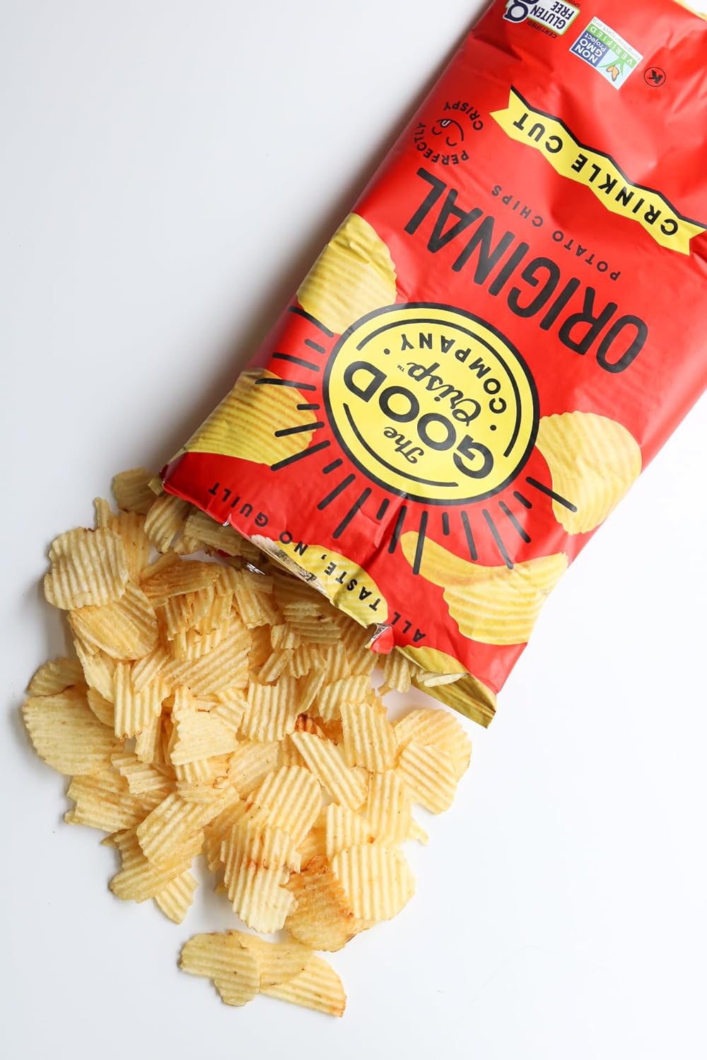 The Good Crisp Company, Crinkle Cut Potato Chips Variety Pack - 5.5 Oz - Pack of 6