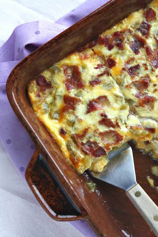 GREEN CHILE AND CHEESE EGG BAKE