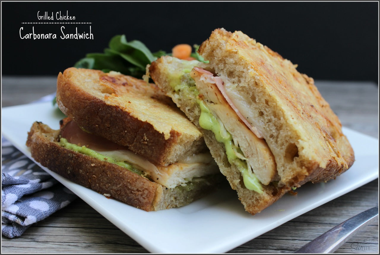 Grilled Chicken Carbonara Sandwich