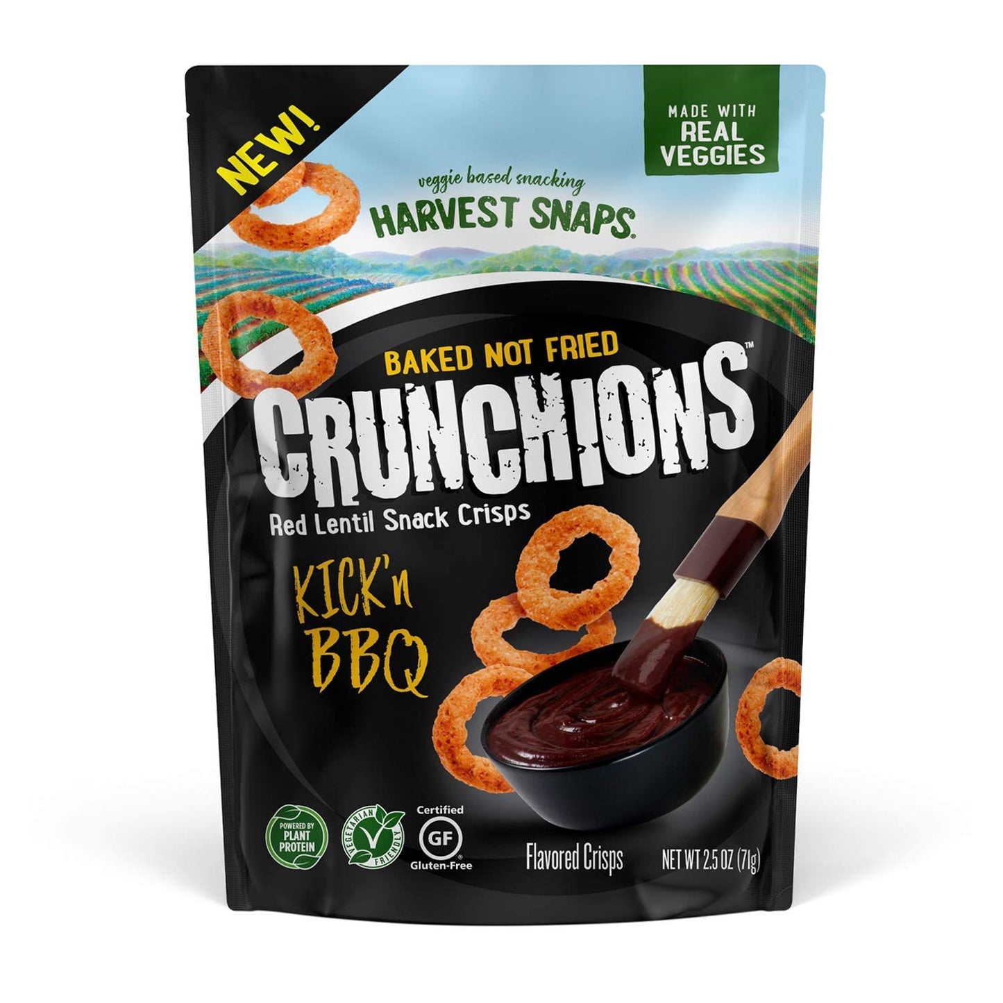Harvest Snaps Crunchy Loops CRUNCHIONS Baked Red Lentil Snacks - Variety Pack - includes 12