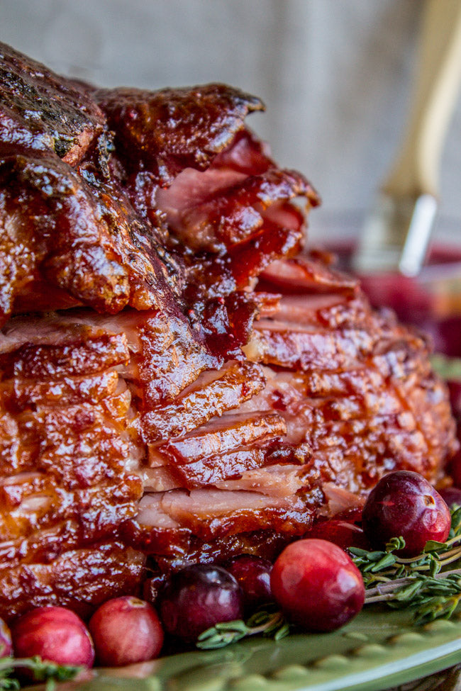 Oven Roasted Cranberry Dijon Glazed Ham