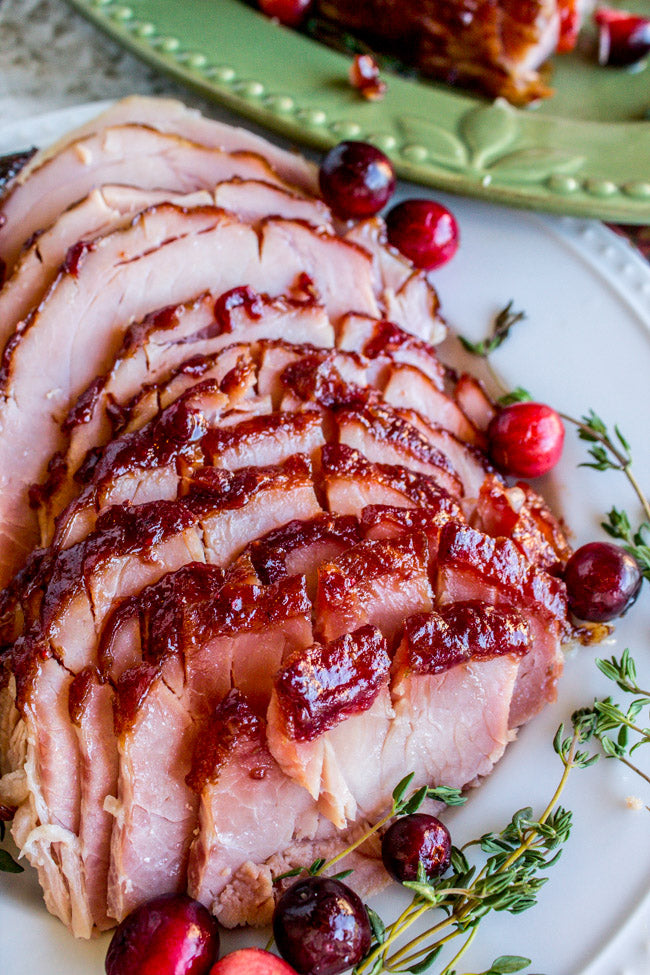 Oven Roasted Cranberry Dijon Glazed Ham