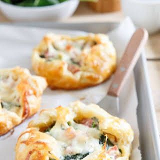 Mini Ham Cheese and Spinach Breakfast Pies