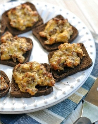 Hanky Panky Tailgate Cheesy Sausage Toast Bites