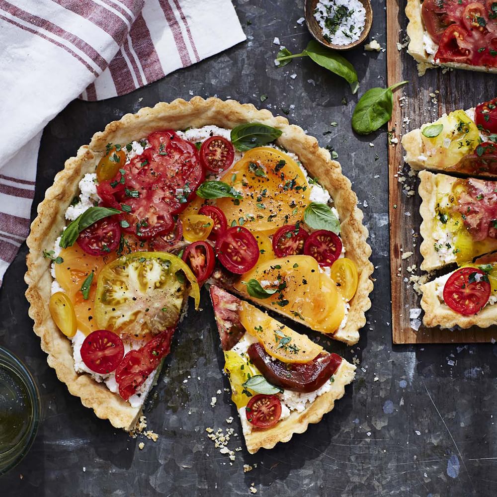 Heirloom Tomato Tart with Ricotta and Basil