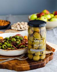 Green Greek Olives - Pitted - 6 Pack