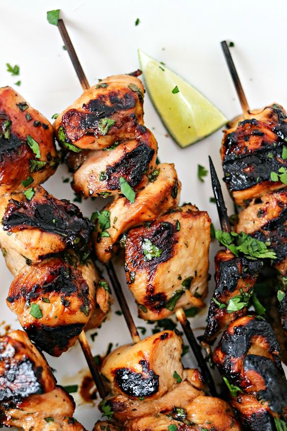 Hibachi Style Chicken Skewer - 40 pieces per tray