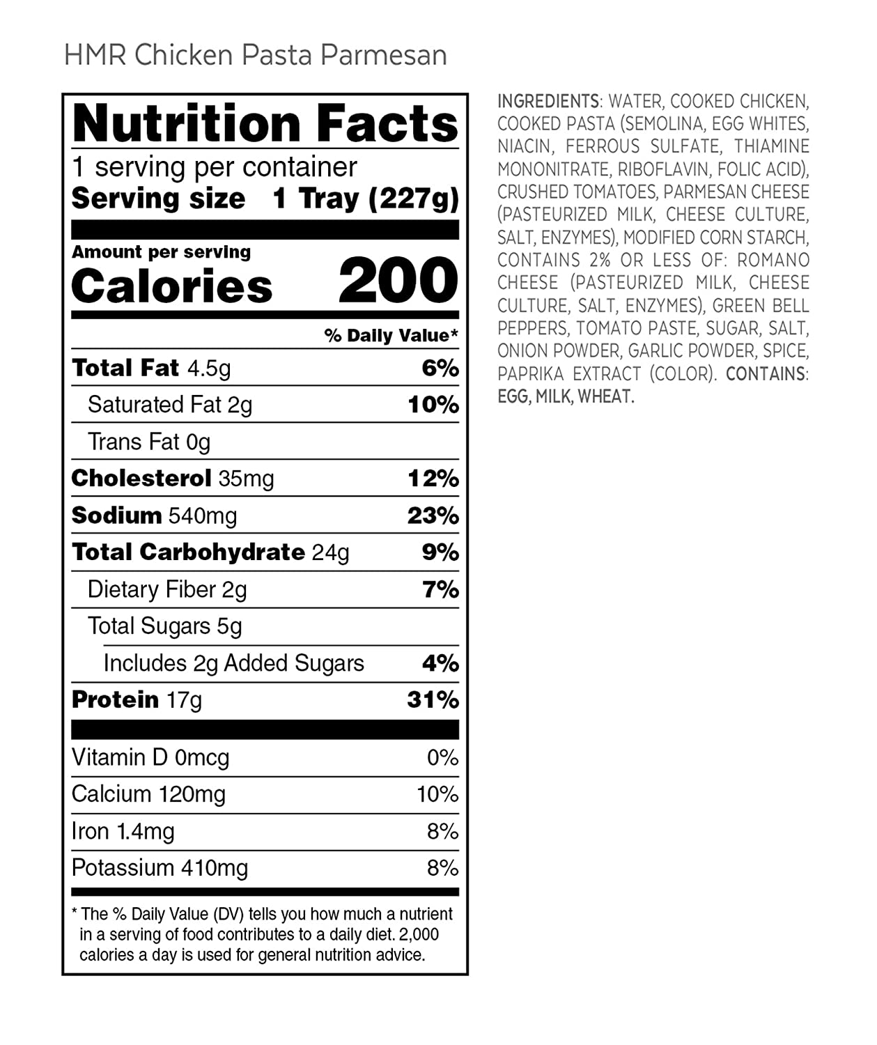 HMR Ultimate Entree Pasta Pack, 24 Different Meals, 7-8oz. Servings, 24 Meals