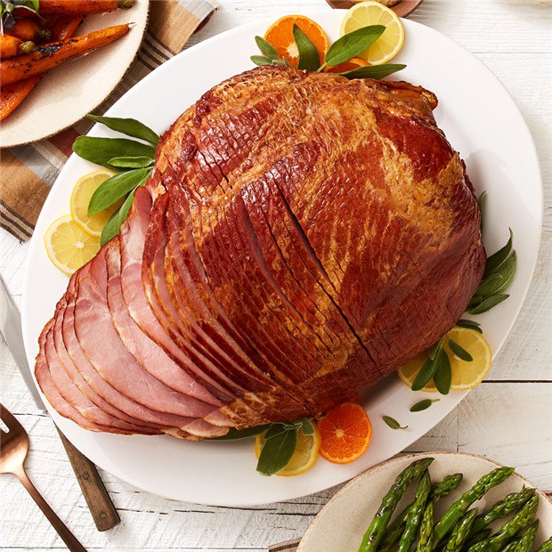 Nueskes Spiral Sliced Bone-In Ham with Honey Glaze - 7 lb