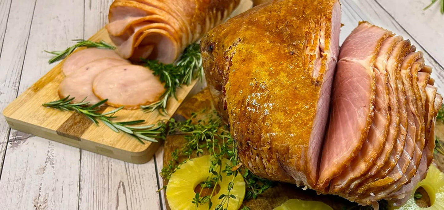 Honey Glazed Spiral Sliced Holiday Ham - 8.5 - 9.5 pounds -Serves 16 - 18