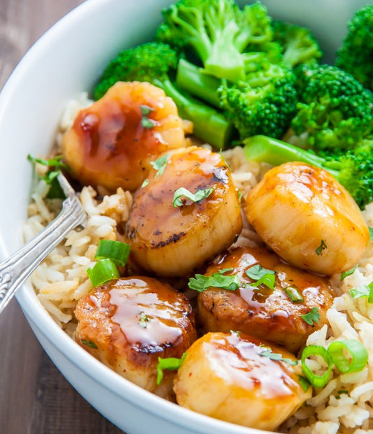 Honey Glazed Scallops