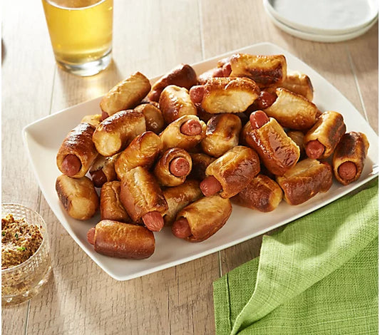 Super Mini Beef Hot Dog Soft Pretzel - 60/Case