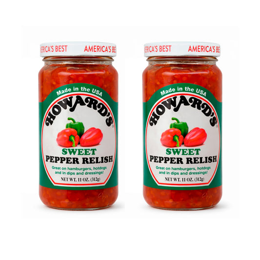 Howard's Red Sweet Pepper Relish, 11 oz – Gluten-Free (Pack of 2)