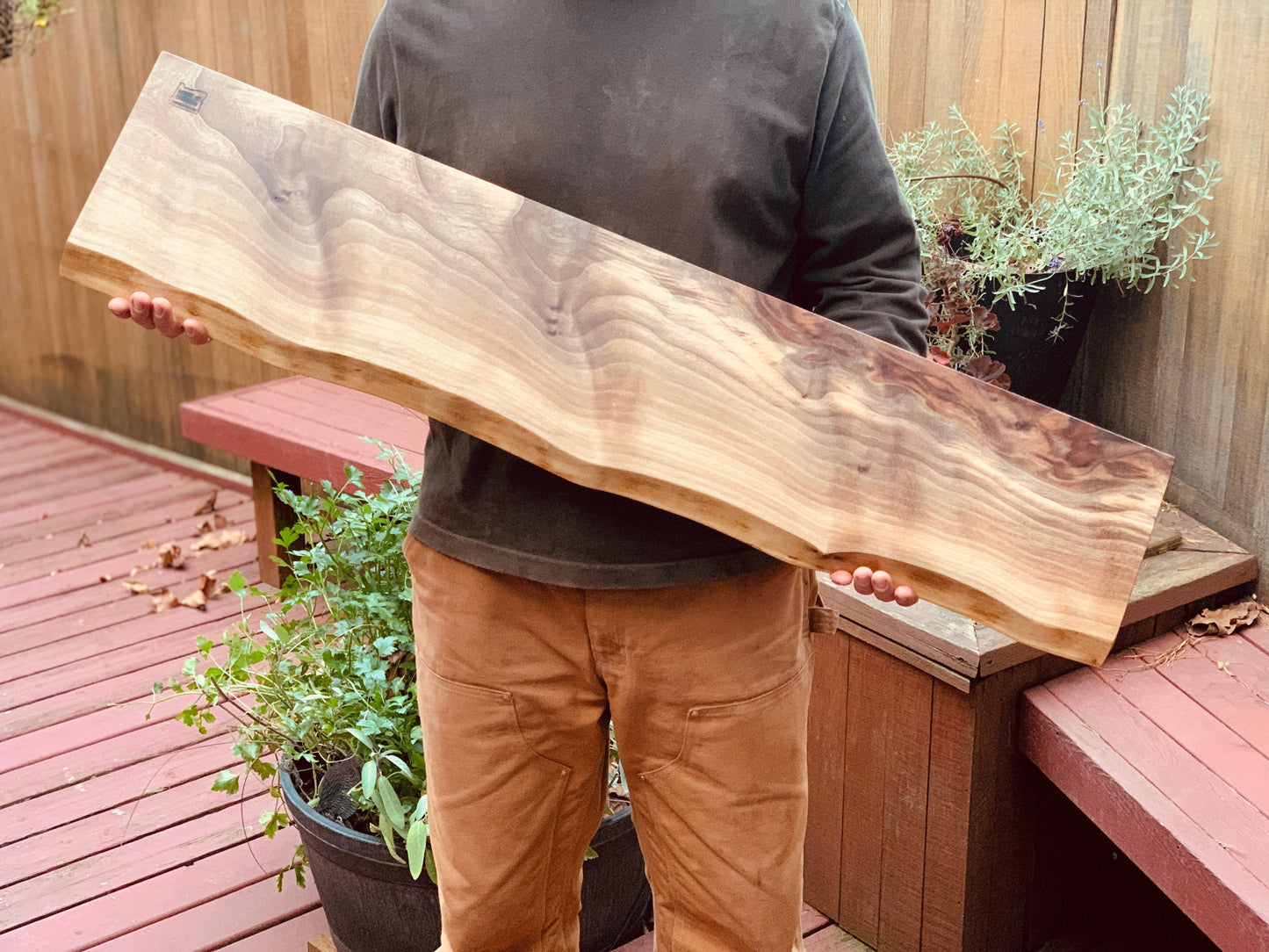 36" Charcuterie Board Solid Walnut Live-Edge Cutting Board - many sizes/styles