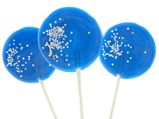 Blue Raspberry Italian Ice - Snow Cone - Lollipops - 7 Included