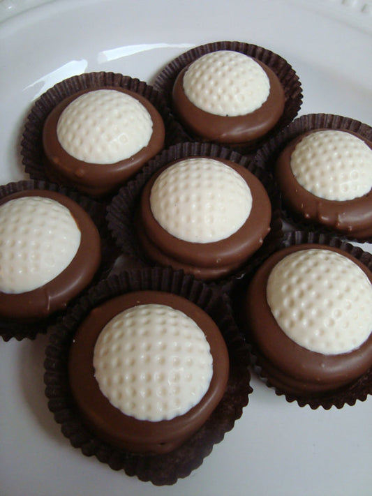 Chocolate Dipped Oreo Cookies Golf Ball Chocolates, Dark, Milk or White Chocolate - Pack of 9