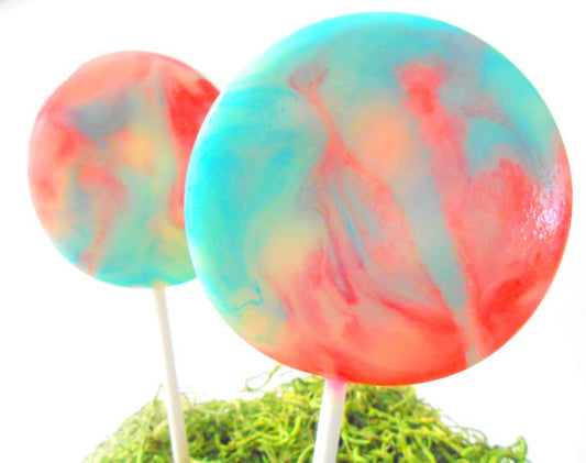 Cotton Candy Carnival Gourmet Lollipops - Set of 8 Large