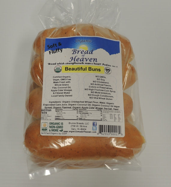 Organic Beautiful Hot Dog Buns - 8 pack