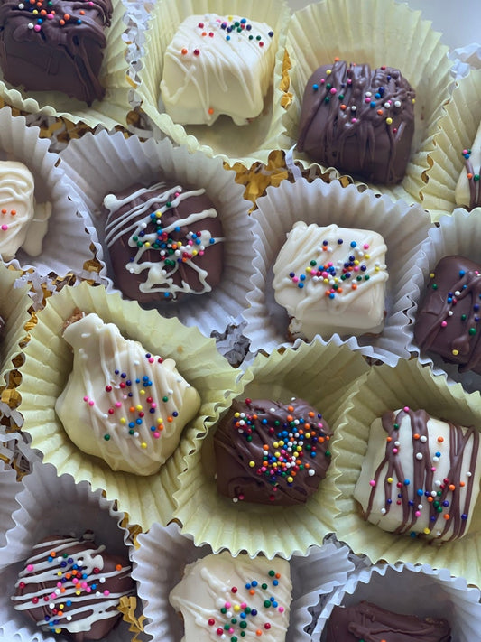 Chocolate Covered Cheesecake Bites - includes 12