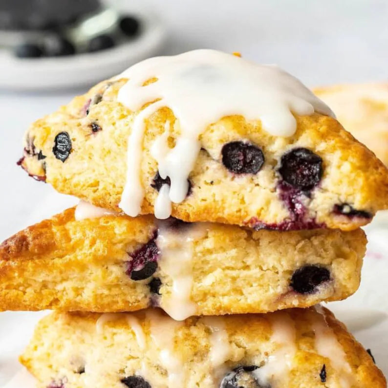 Blueberry Lemon Scones - Keto, Organic - includes 8